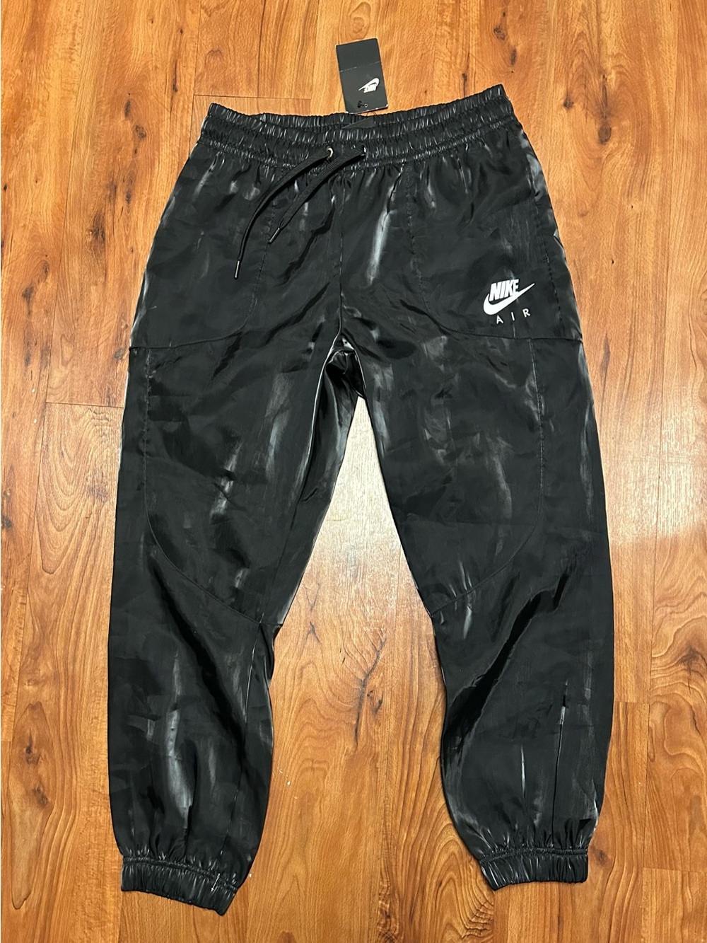 Nike Black Jogger Track Pants with White Nike Air Logo